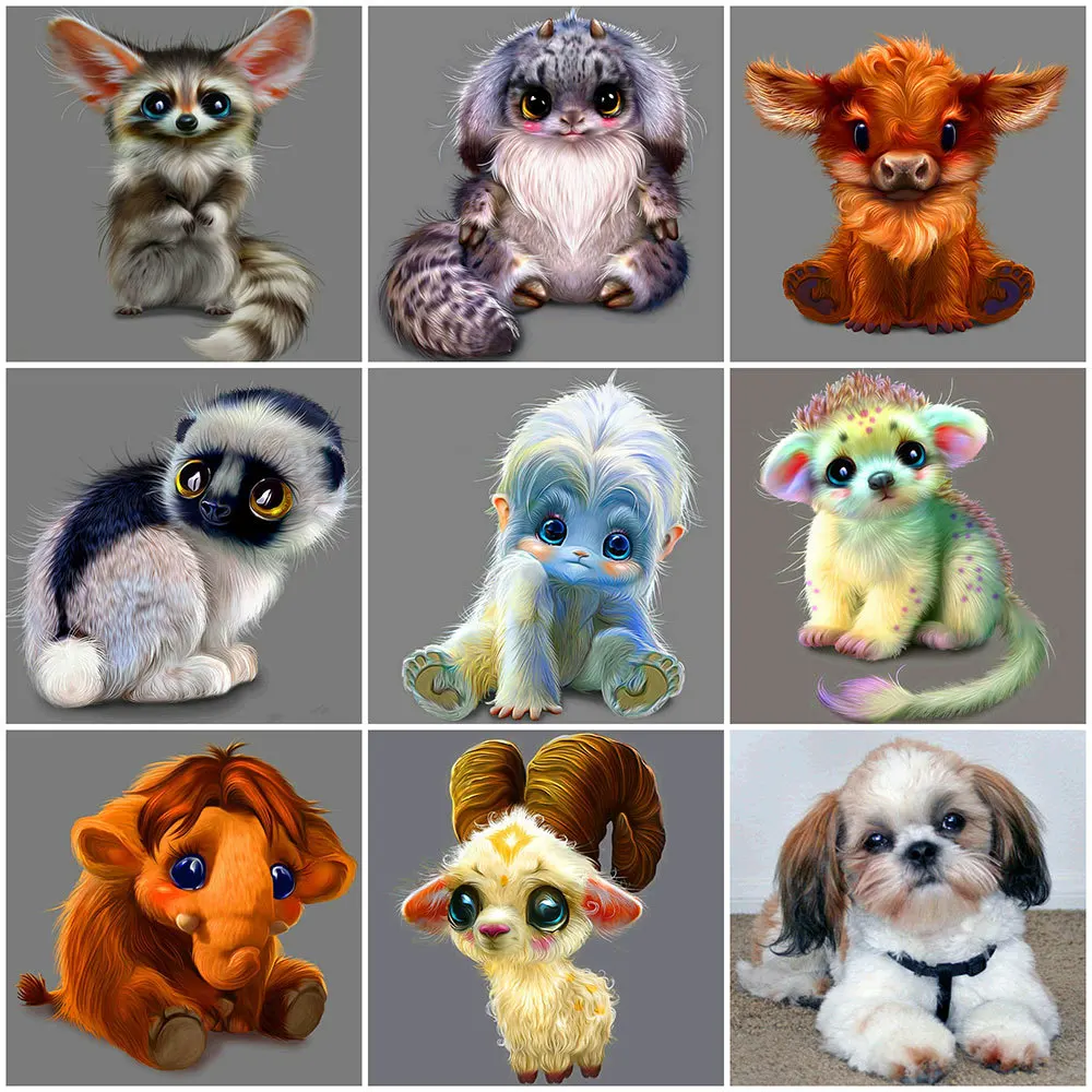 

MomoArt 5D алмазная живопись собака животное вышивка крестом искусственная картина мозаика ручной работы Подарок для ребенка