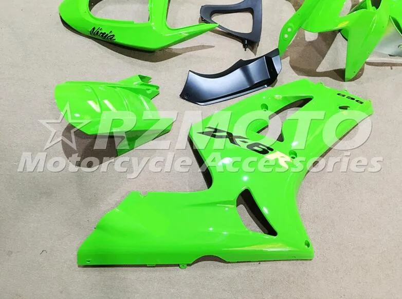 4 подарки горячий ABS Полный комплект обтекателя, пригодный для Kawasaki ZX6R 2003 2004 ZX-6R 03 04 Ninja 636 Обтекатели на кузов, красивый зеленый