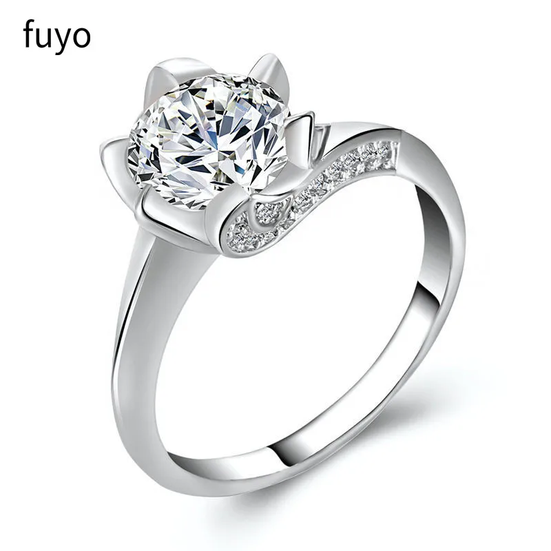 Женские свадебные кольца с кубическим цирконием вечерние розами лучший подарок