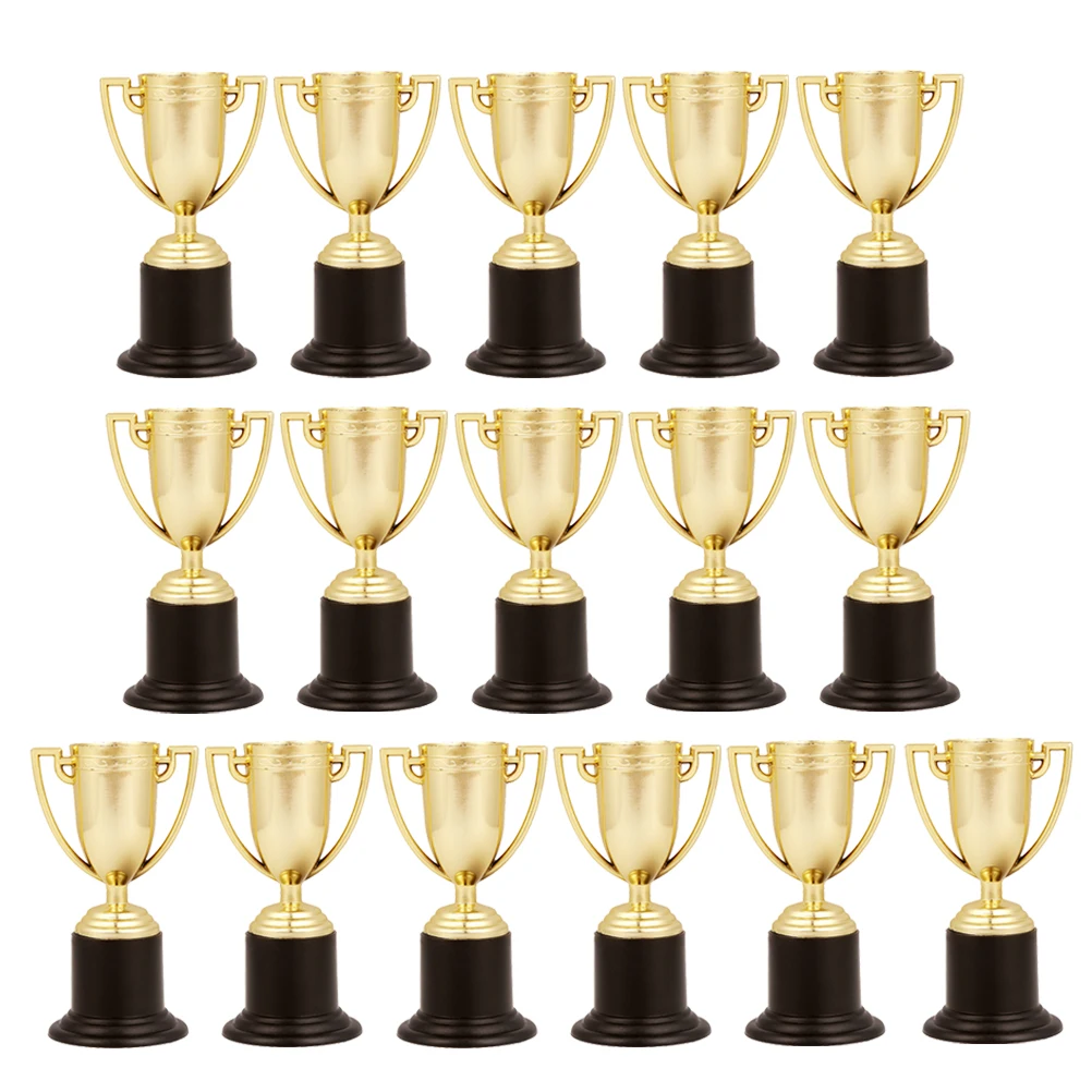 16pcs Mini Award Trophy Cup Shaped Creative Plastic Trophies Reward Prizes Students Sports Competition Celebrations | Спорт и