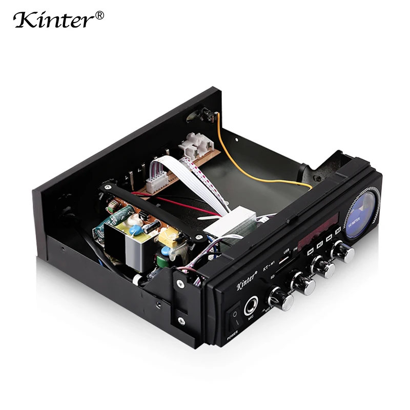 Kinter M1 MP3 bluetooth усилитель аудио 2 канала tda7266 с sd usb ввод FM Радио мощность vu метр