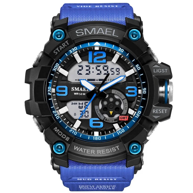 

Men Military Watch 50m Waterproof Wristwatch LED Quartz Clock Male relogios masculino Digital Sports Watches Men's