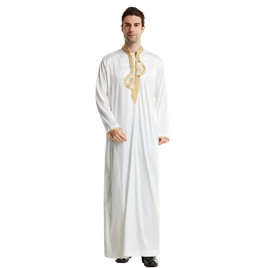 Мусульманская одежда для мужчин Jubba tobe, мусульманская Мода, принт Eid Mubarak, Средний Восток, Арабский Дубай, арабские Длинные халаты, карфтан ра... от AliExpress RU&CIS NEW