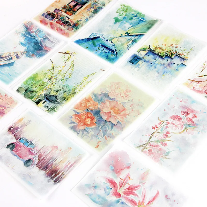 4 в 1 Стикеры для дневника и журнала с цветами|Канцелярские наклейки| |