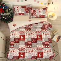 new four piece soft fabric bedding christmas pattern quilt cover bedroom quilt girl bedding set