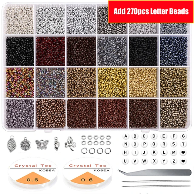 

DIY Crafts Bracelet Necklace Glass Semi-precious Stone Seed Beads Handicraft Beads Pony Beads Jewelry Making