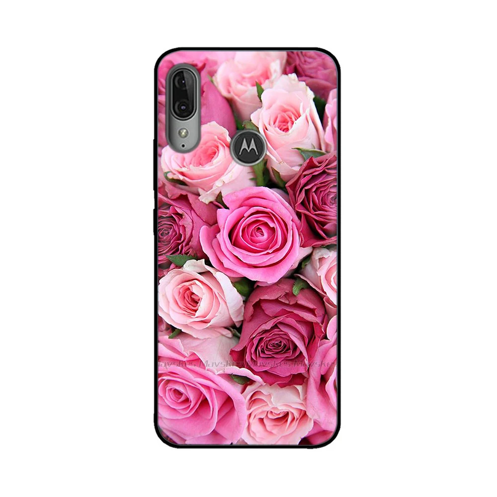 cover phone case for moto e6 plus soft tpu silicone back cover for motorola moto e6 play e 6 e6play protective coque cat flower free global shipping