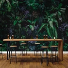 Фотообои по индивидуальному заказу, 3D обои с изображением тропических лесов, зеленых растений, Листьев, настенная живопись для гостиной, спальни, украшение для дома