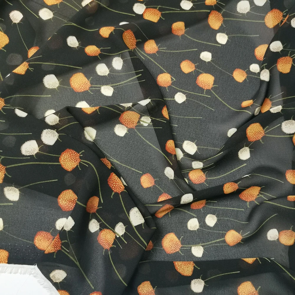 

5 meters/lot Retro Dress Fabric Chiffon Material Soft Drape