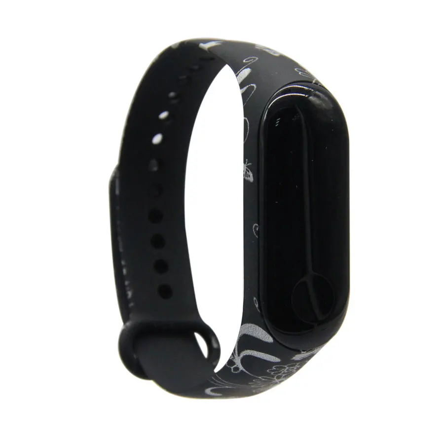 Напечатанный mi band 4 3 Аксессуары pulseira mi band 4 ремешок сменный силиконовый ремешок для xiaomi mi 4 3 умный Браслет
