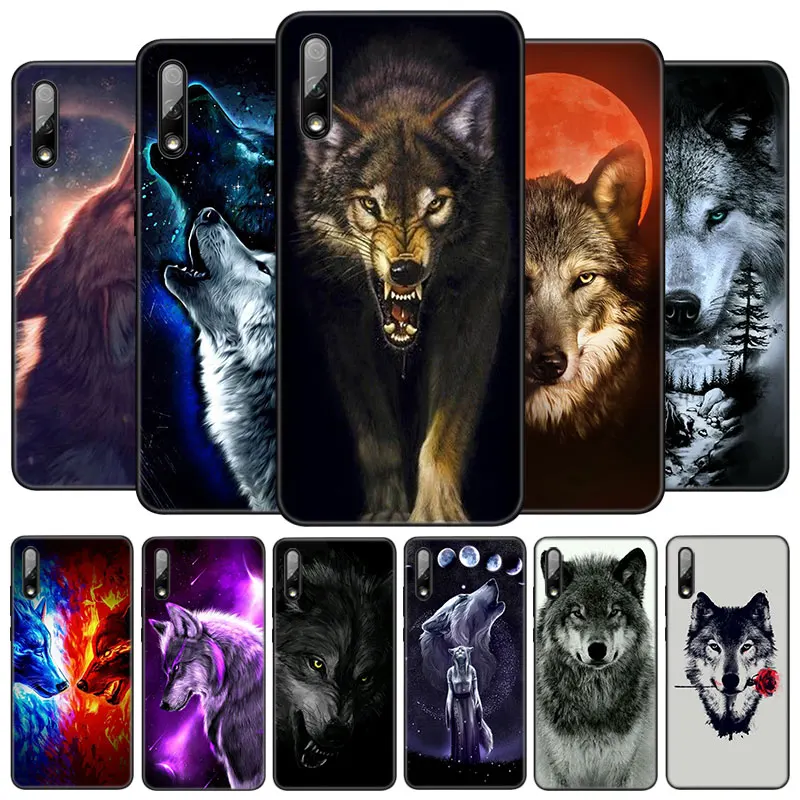 Чехол с волком для Huawei Honor 10X Lite 7A 7S 8A 8S 8C 8X 9A 9C 10i 20i 30i 20S 20E 9X Pro 10 8 мягкий черный чехол