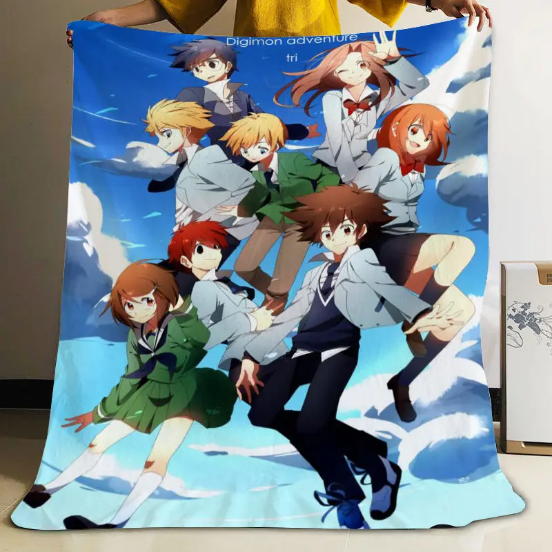 ?? Musifeカスタムデジモンアドベンチャーフランネル毛布デザイン独自の毛布フランネル毛布ソファdiyのドロップシッピング