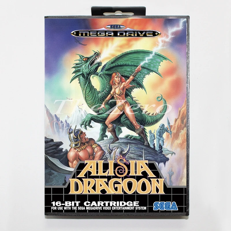 Alisia драгунского с коробкой для 16 бит MD видео карточная игра Sega игры Mega Drive/Genesis |