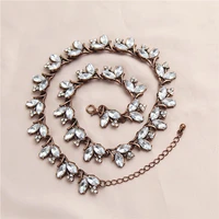 fashion shiny crystals vintage charming short choker necklace for women bridal wedding party jewelry korean necklaces