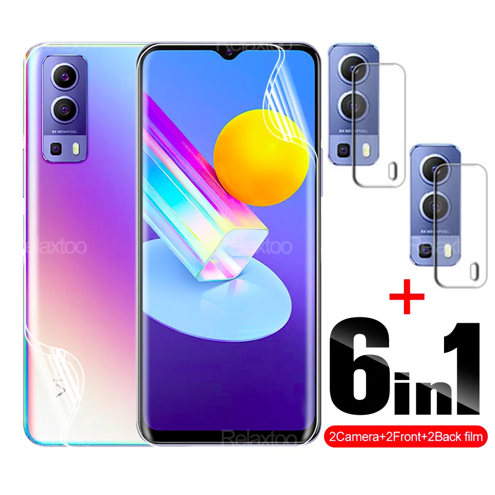 

6 in 1 Hydrogel film for Vivo Y72 5G ​V2041 lens protection glass on for Vivo Y52 5G 6.58inch Camera Screen Protector Film