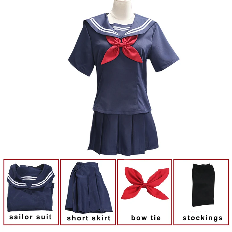 Аниме моя геройская академия косплей одежда крест химико тога школьная форма