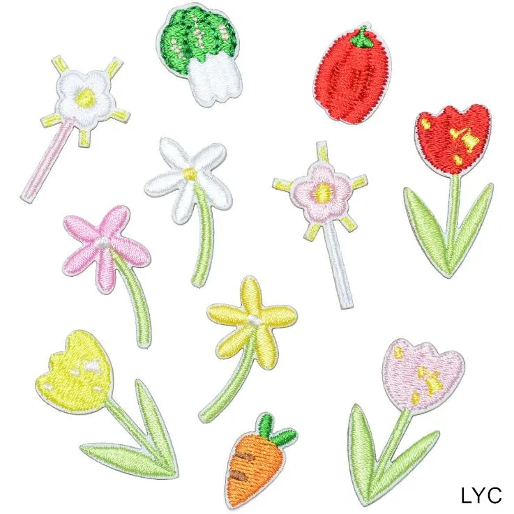 

Stick Iron Sew On 10 Pcs Flower Embroidered Patches Jeans Coat Tshirt Bag Shoe Hat Decor Repair Motif Emblem Diy Accessory