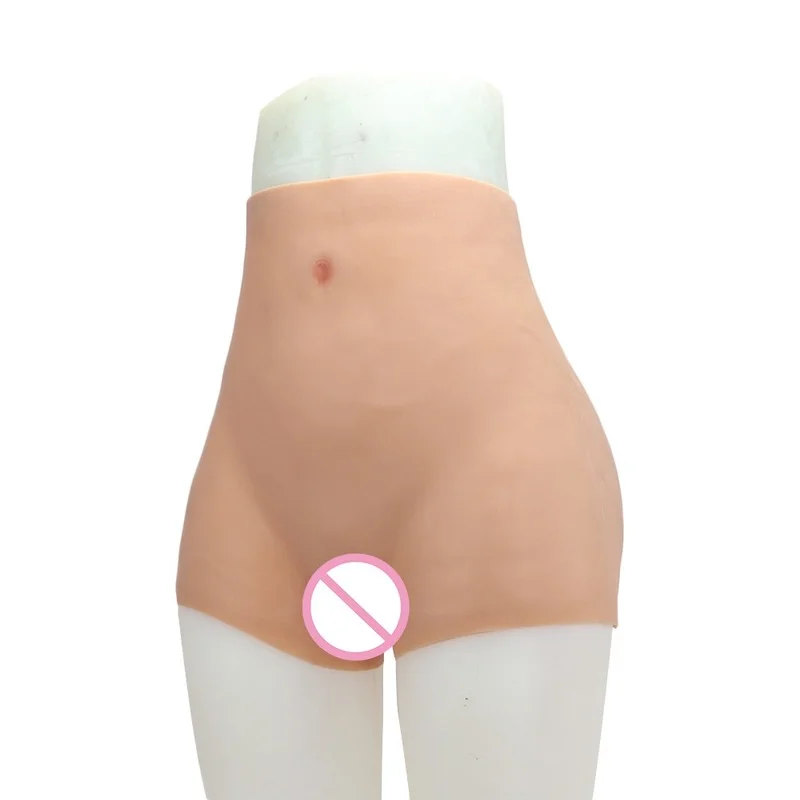 Realistic Silicone Fake Pants Panties Fake Reality Vagina Cross-dressing High-waisted Hip Lifting Private Part Transformation