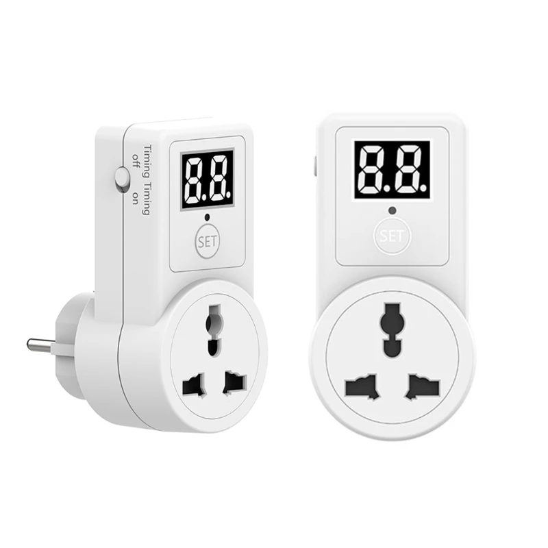 

Энергосберегающий цифровой таймер обратного отсчета, переключатель, батарея телефона, зарядка автомобиля, электронный таймер, розетка евр...