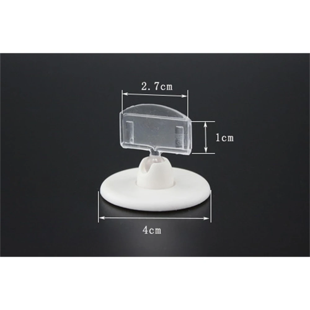 

30 Pcs Wholesale Promotion Pop Price Tag Display Sign Clip Table Desk Sign Display Stand U Snap Plastic Base Sticky Label Holder