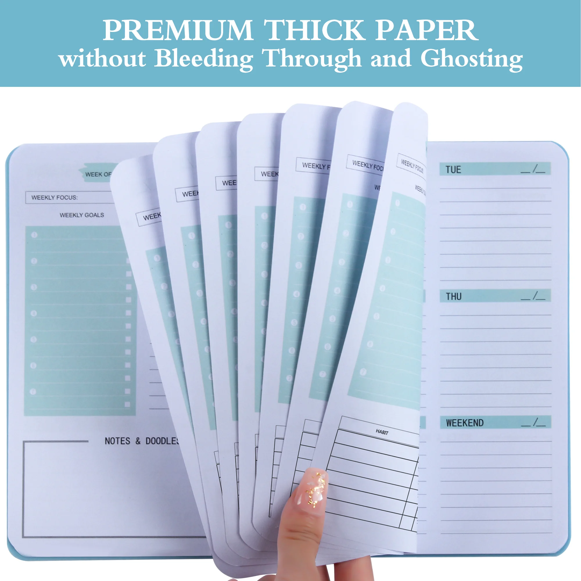 

2021 A5 Daily Weekly Planner Agenda Notebook Weely Goals Habit Schedules Stationery Office School Supplies