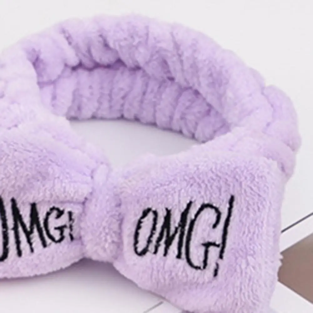 

2021 New Headband Wash Face Headwear Women Girls Headbands Soft High Elastic Plush Adorable Bow Headband for Home