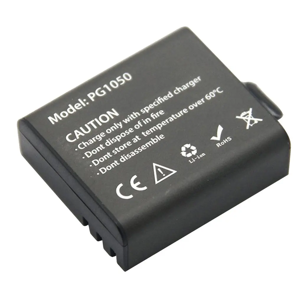 one battery USB двойное зарядное устройство+ 2 шт 1050mAh перезаряжаемая литий-ионная камера батарея для eken H9 H9R H3 H3R H8PRO H8R H8 pro спортивная Экшн-камера - Цвет: one battery