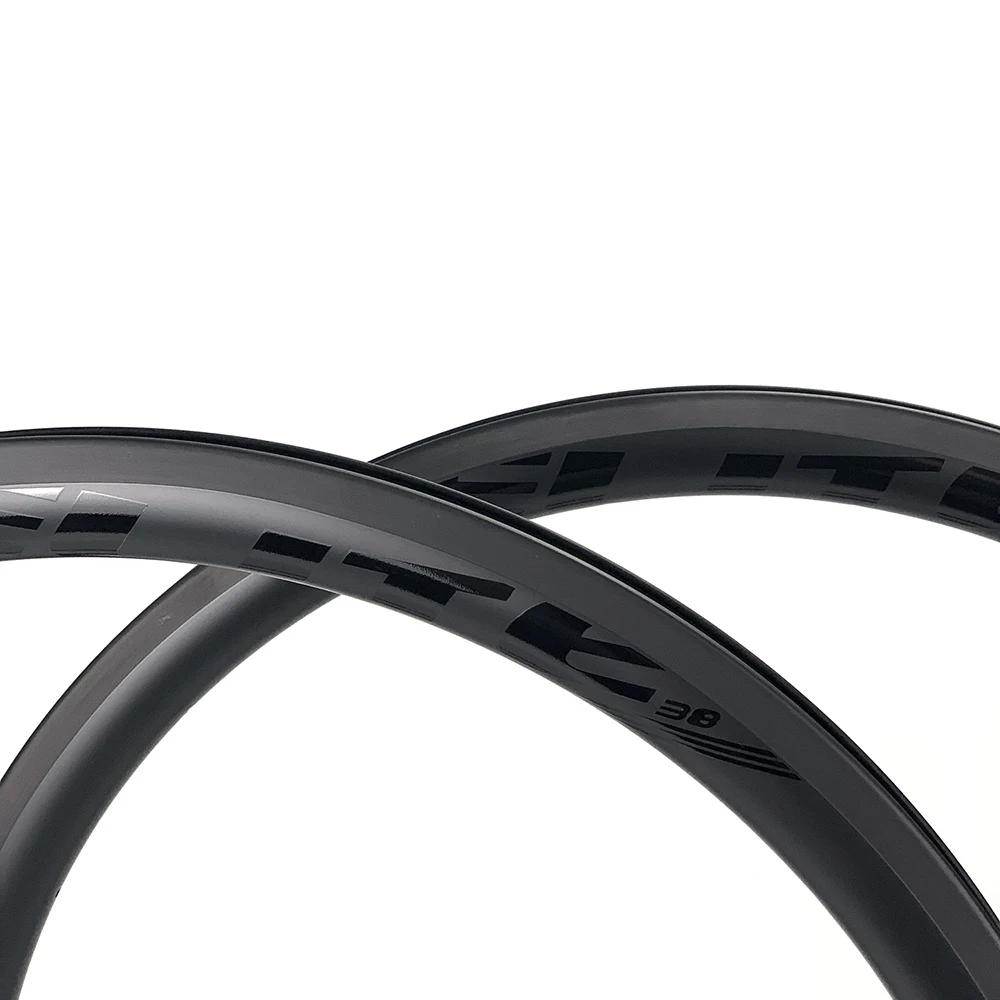 ELITEWHEELS 700c обод из углеродного волокна 38 мм ширина Ud поверхность тормоза UD матовая