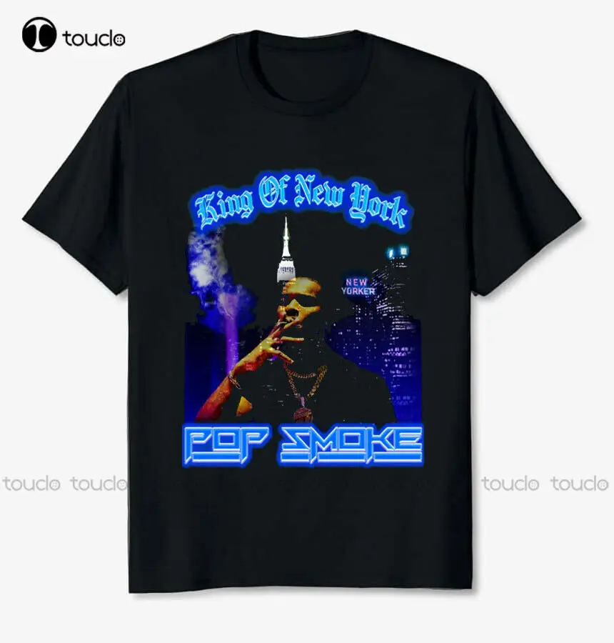 Pop fumo re di New York Rapper Unisex T Shirt nero musica Tee Size t-shirt per gli uomini personalizzati Aldult Teen Unisex Xs-5Xl