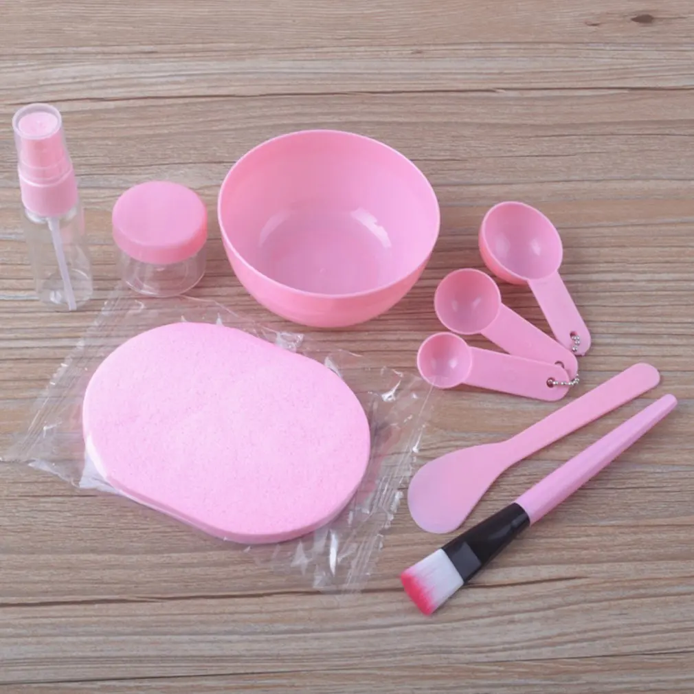 

DIY Mask Skin Care Kit Medium 9 Piece Mask Bar Brush Measuring Spoon Spray Bottle Bubble Washing Kit