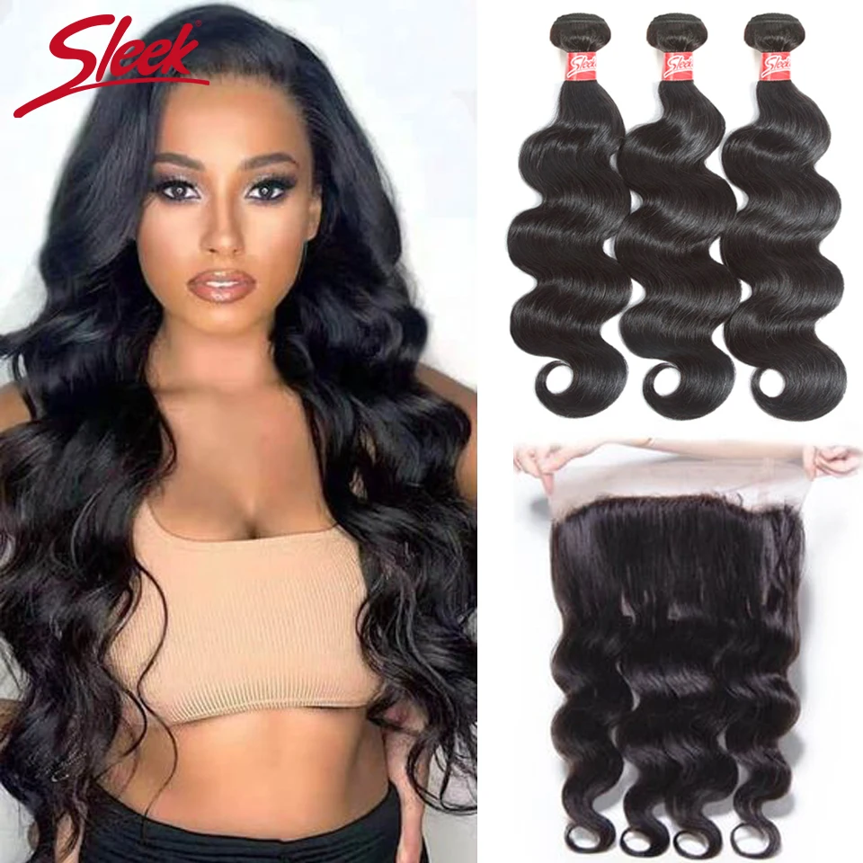 Гладкий 360 кружевной фронтальный пучок с объемной волной перуанские