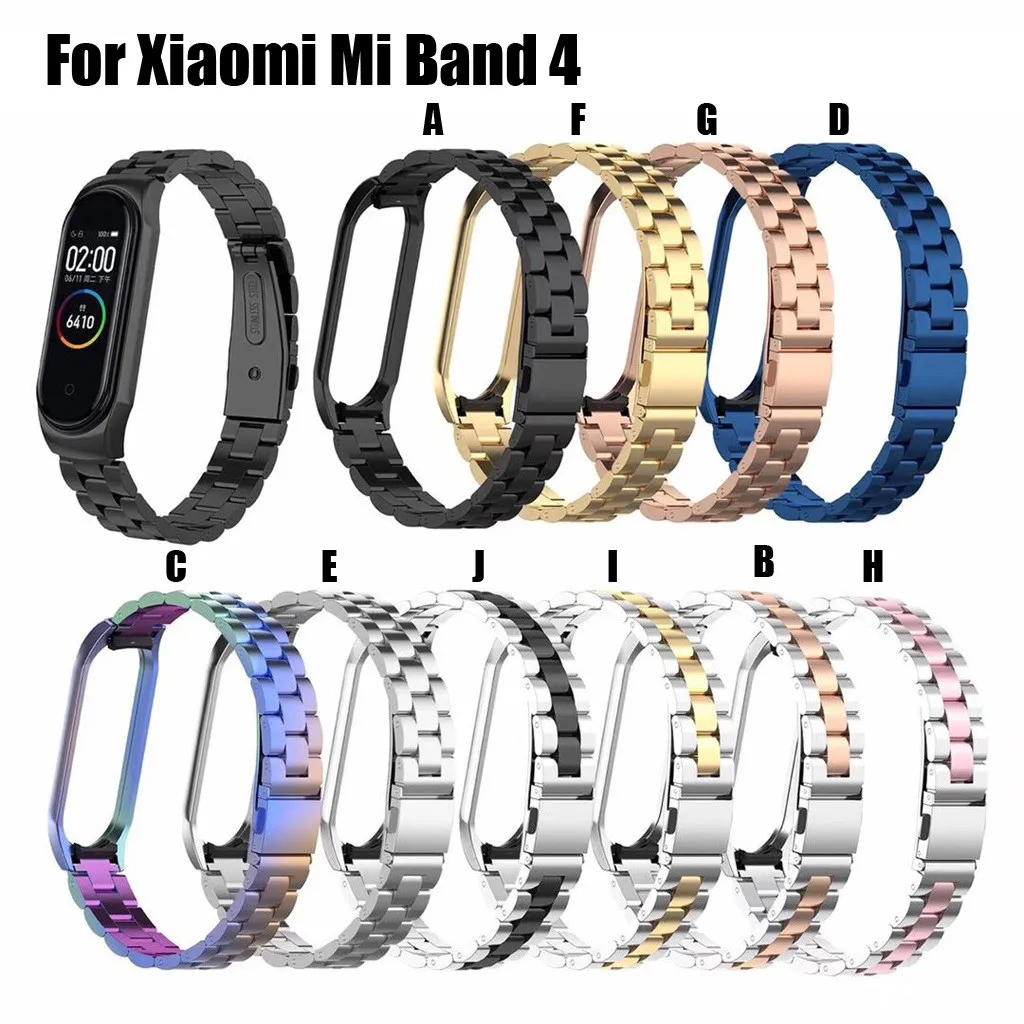 Оригинальный ремешок для часов Xiao mi band 4 роскошный модный металлический браслет