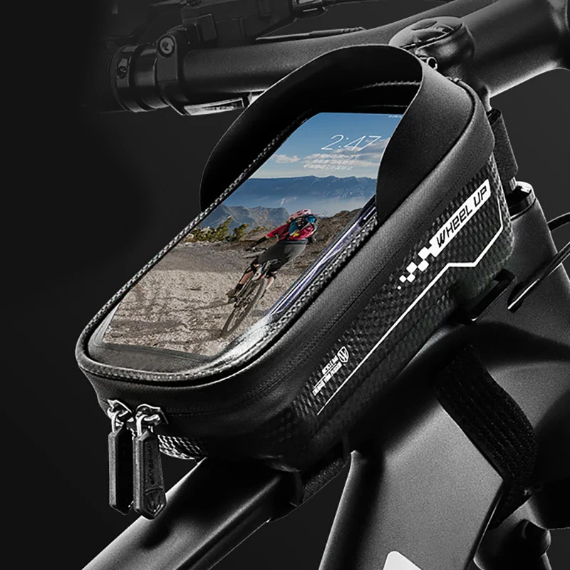 

Rainproof Bike Bag Frame Front Top Tube Cycling Bag Reflective7.0in Phone Case Touchscreen Bag MTB Bicycle Accessories