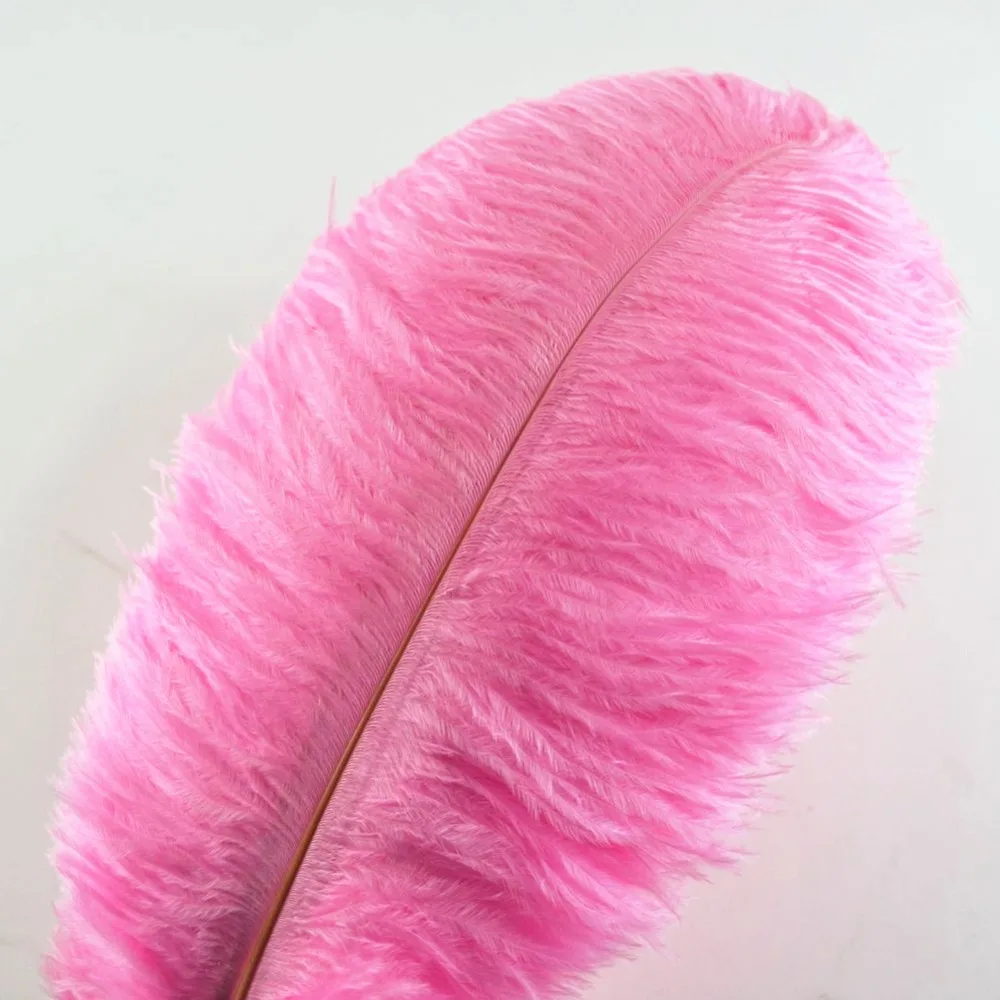 Оптовая продажа жесткий стержень 10 шт./лот натуральный розовый страусиные перья