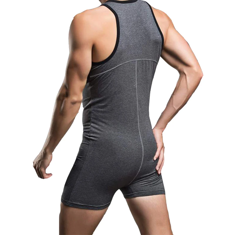 Цельное хлопковое нижнее белье мужские компрессионные топы без рукавов