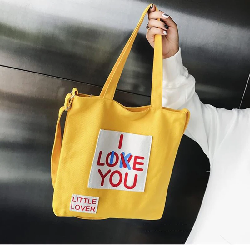 

Fashion Letter Printing Canvas Bag Single Shoulder Messenger Bag Crossbody Women Girls Bag Female Beach Pouch Bolsos Mujer