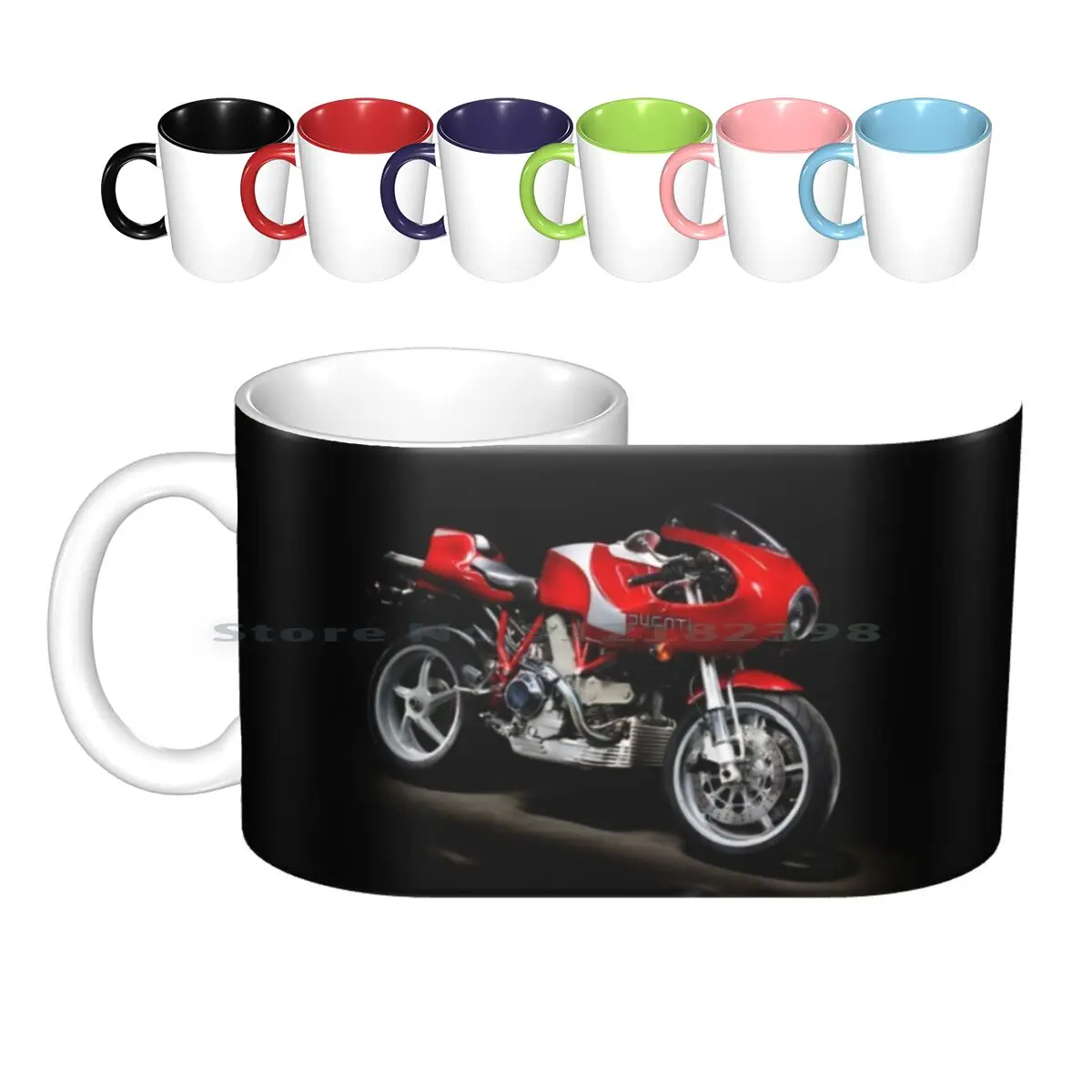 

Mhe Mike Hailwood Evoluzione Ceramic Mugs Coffee Cups Milk Tea Mug Motorcycle Motorbike Classic Bike Italian Creative Trending
