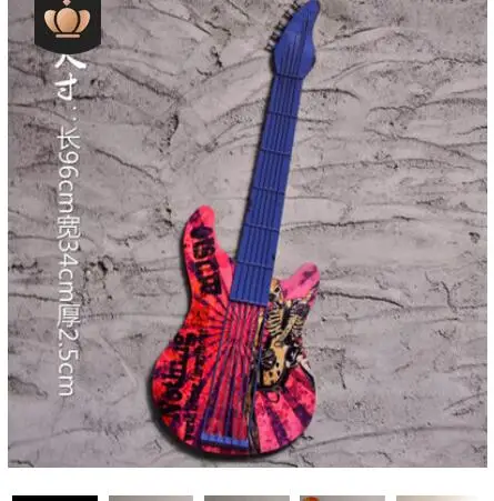 

material: tinplate + wood retro Nordic stereo guitar wall hanging living room office children's room shop bar decorative wall ha