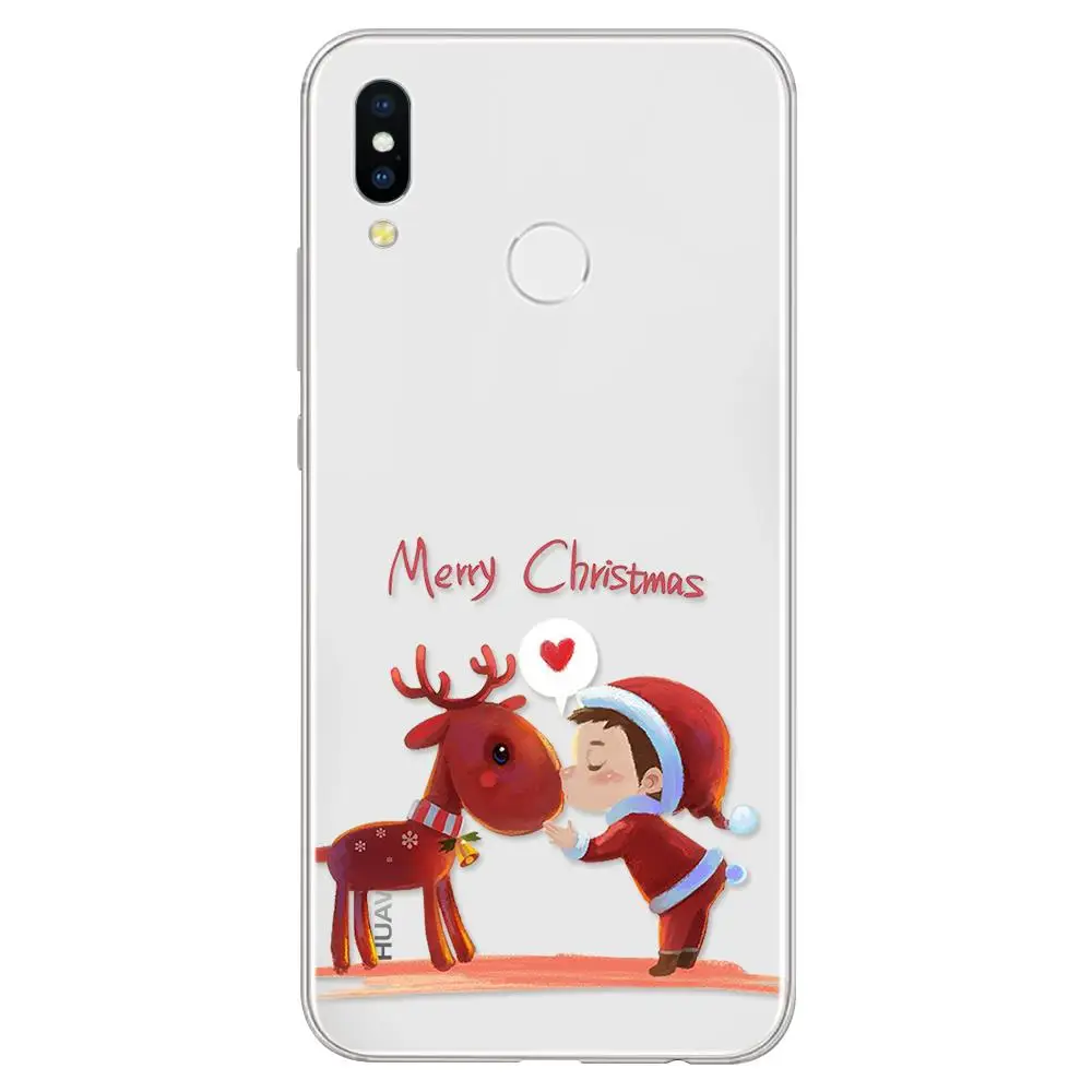 sd-lu Чехол для huawei Y9 Prime Y9 Y5 Y7 Y6 Pro Nova 5 5i Pro 4 4e 3 3e 3i крышка из прозрачного Рождество Санта Клаус Fundas - Цвет: sd-lu