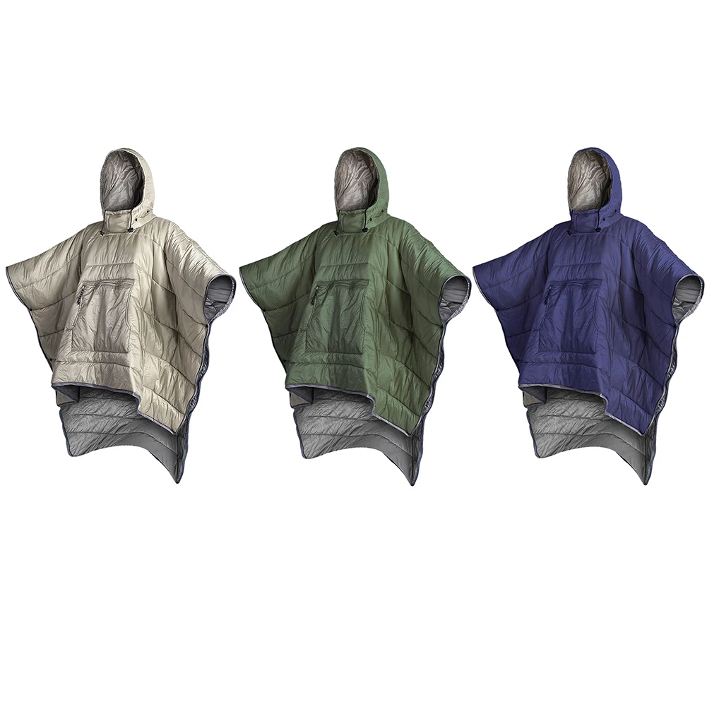

Fashion Winter Warm Ponchos Capes for Women Men Solid Color Sleeping Bag Outdoor Wearable Riding Motorcycle Cloak