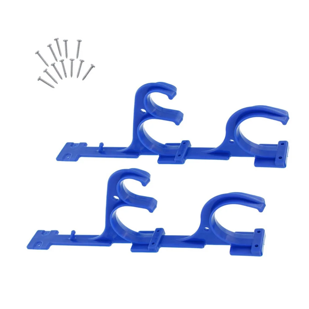 

2Pcs Hangers Triple Hook With Mounting Screws Cleaning ABS High Quality