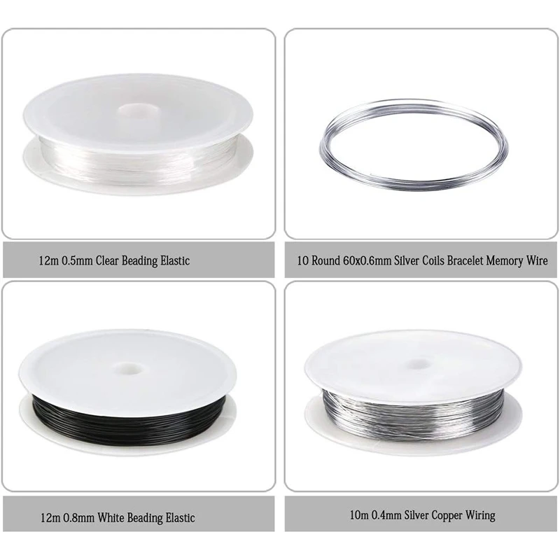 

27 Pieces Jewelry Making Kit Supplies with Zipper Storage Case Beads Wire Starter Tool for Jewelry Crafting and Jewelry Repairin