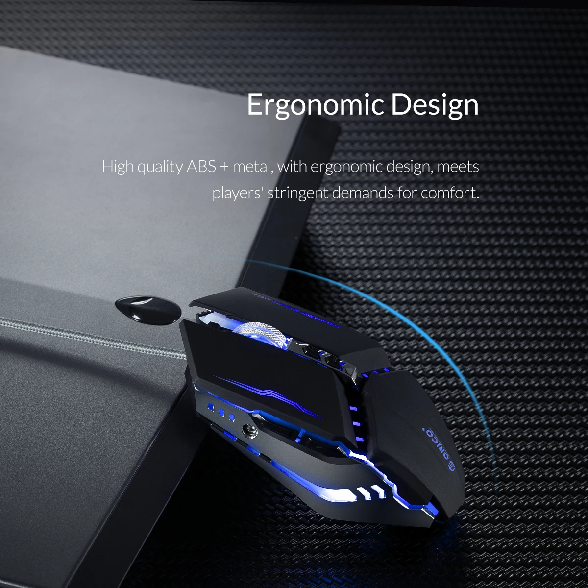 Проводная игровая мышь ORICO с 7 кнопками регулируемая 3200 4 DPI светодиодный USB
