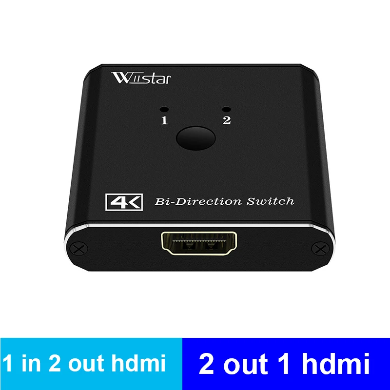 

HDMI 1x2/2X1 Splitter Bi-Direction 2 in 1out, 1 in 2 out Display HDMI Switch For HDTV DVD