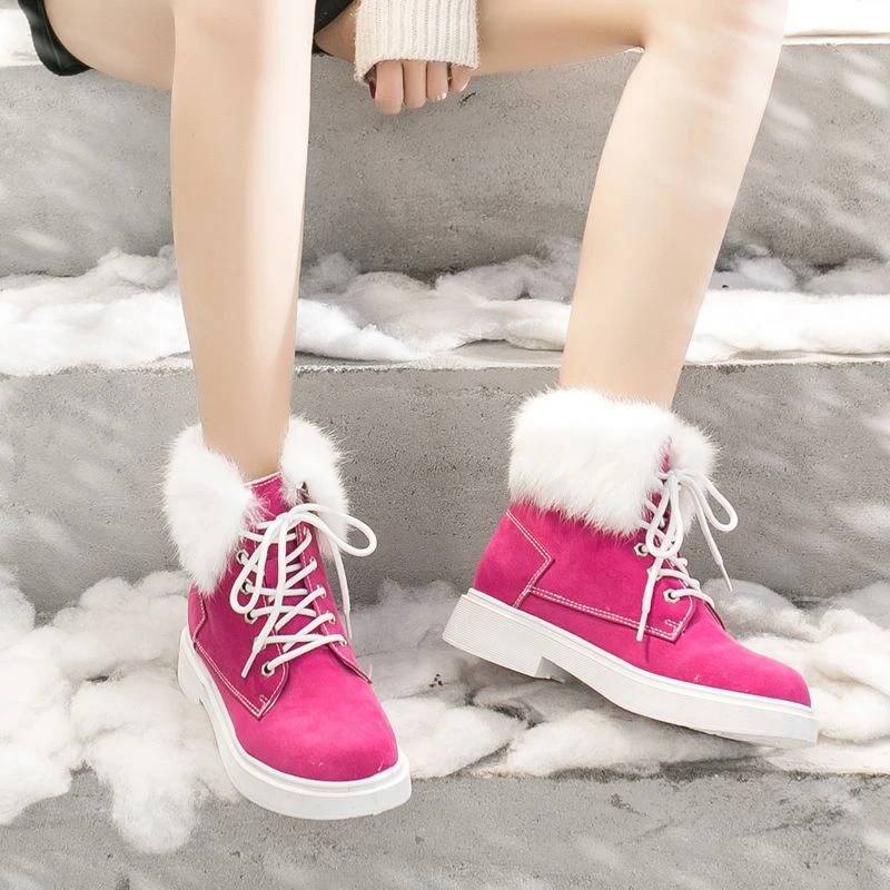 Fujin/женские зимние ботинки 7 видов цветов Водонепроницаемая длинная плюшевая