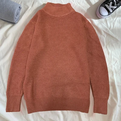 caramel colour Зимняя мужская теплая кашемировая шерсть пуловер свитер в повседневном стиле бренд водолазка модный тренд Вязание разноцветные жакеты M-2XL - Цвет: caramel colour