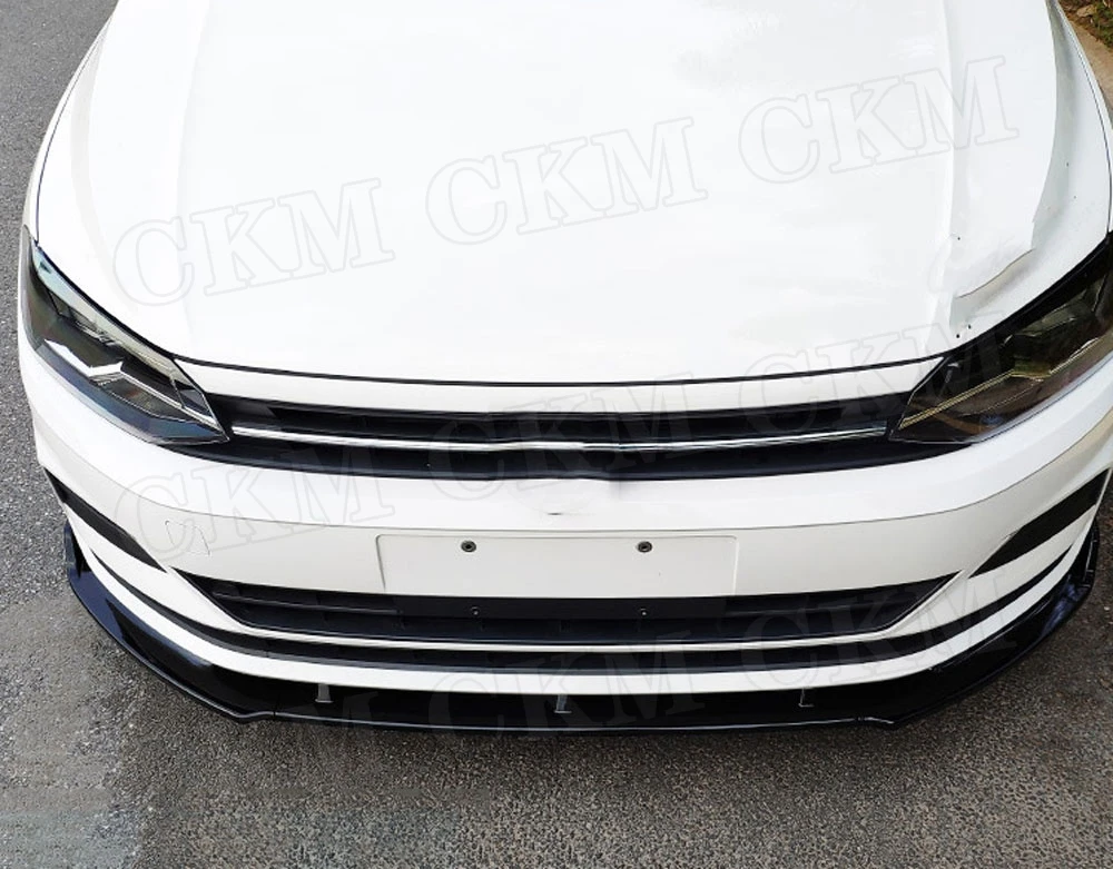 Высококачественный передний спойлер из АБС пластика для Volkswagen VW Polo Plus 2019