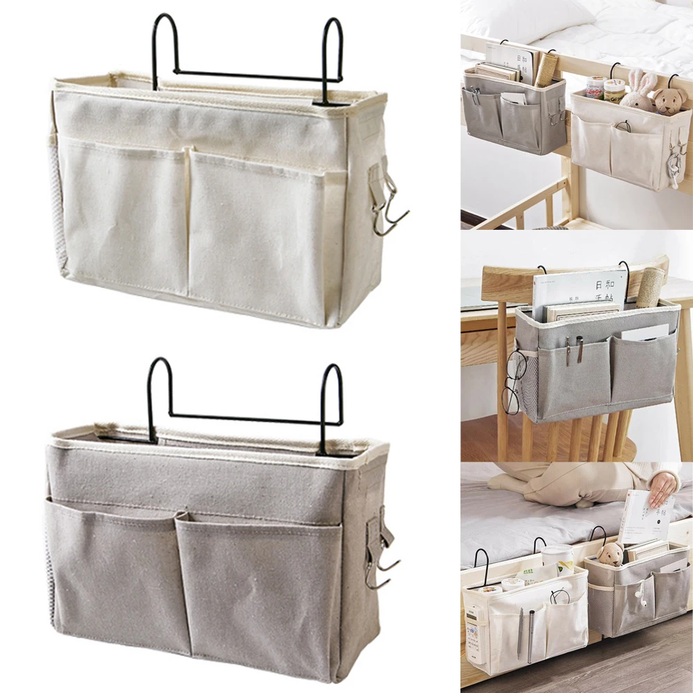 Прикроватная Caddy сумка для хранения кроватный подзор Органайзер с карманами