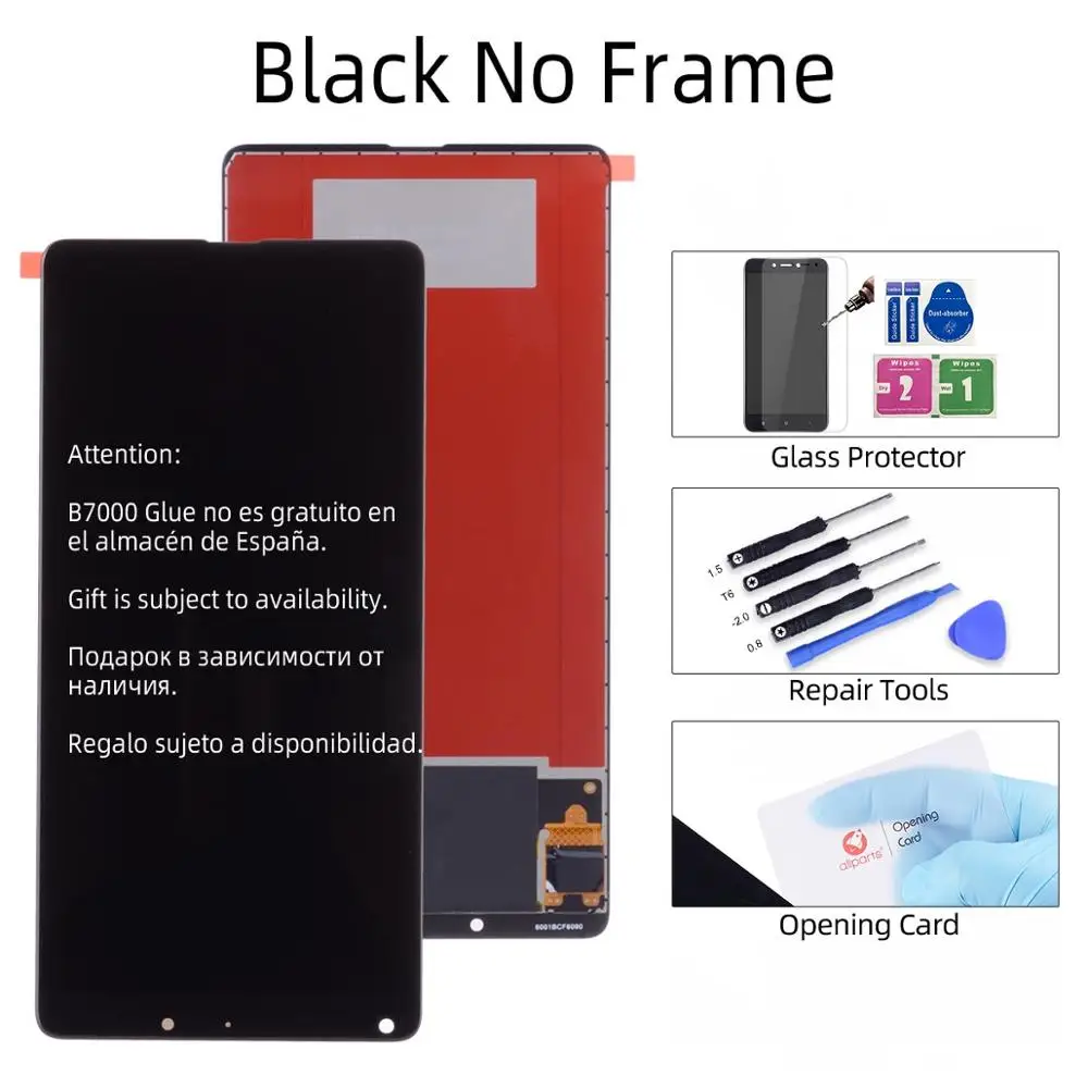 Сплей для XIAOMI Mi MIX 2 LCD в сборе с тачскрином на рамке 5.99'' черный белый - Цвет: No Frame Black