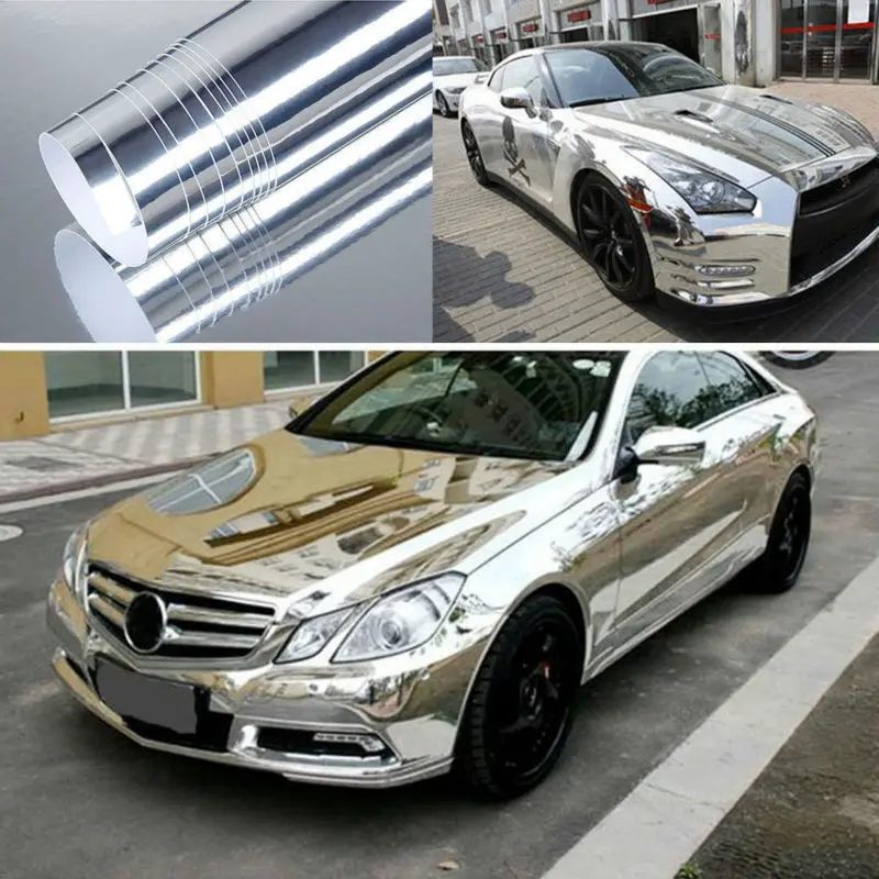 

Sunice silver strechable chrome Vinyl Film Car Wrap Film Car Body Wrapping Sticker Car Roll Film Motorcycle Car Truck Styling